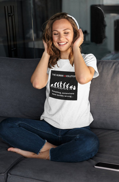 Bluzka damska z naszywką Human reVOLUTION