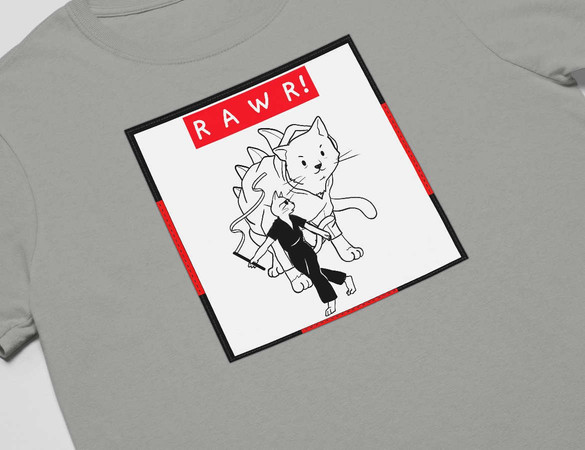 Koszulka z naszywką RAWR !