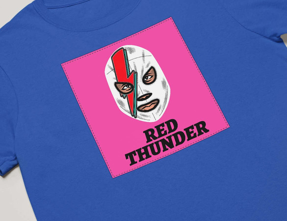 Koszulka z naszywką Red Thunder