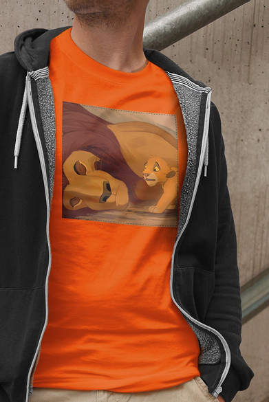 Koszulka z naszywką Mufasa dies