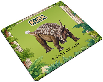 Podkładka Dinozaury Ankylozaur z nadrukiem imienia 24x19cm