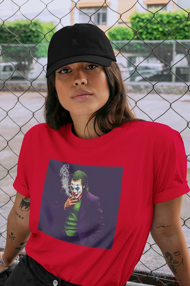 Koszulka z naszywką Joker Smoking