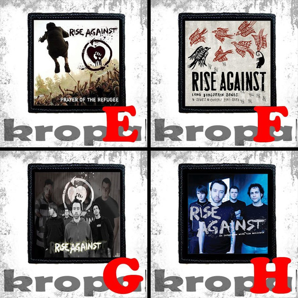 Naszywka RISE AGAINST 8 X 8 cm Dużo Wzorów!