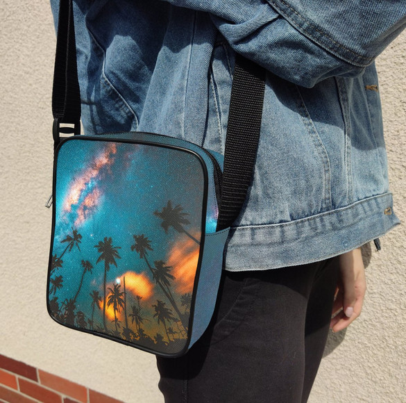 Torba Listonoszka PALM TREES MILKY WAY Dodaj Napis