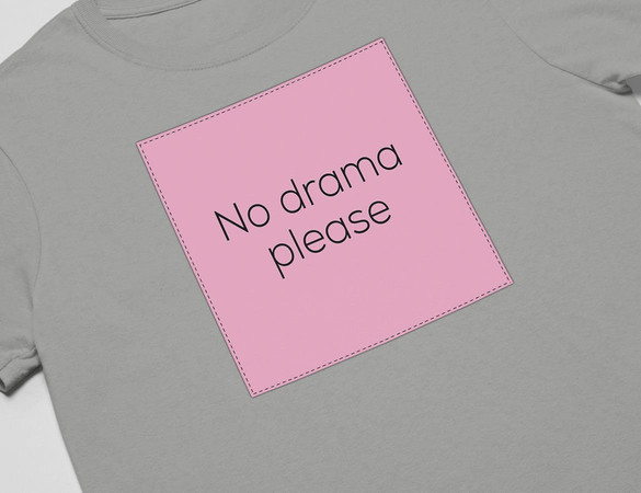 Koszulka z naszywką NO DRAMA PLEASE