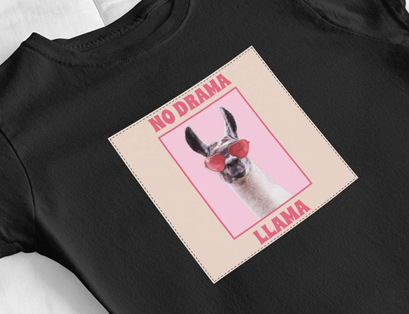 Bluzka damska z naszywką No drama llama