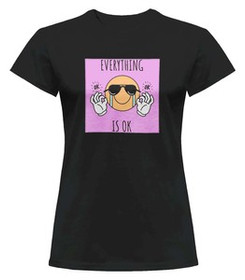 Bluzka damska z naszywką Everything is OK