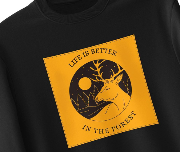 Bluza z naszywką Life is better...