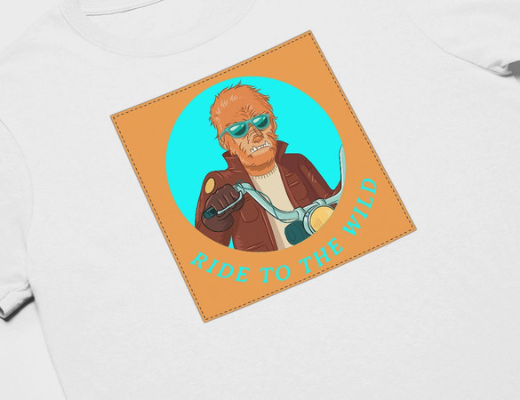 Koszulka z naszywką Ride to the wild