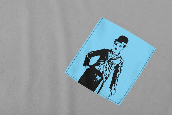 Koszulka z kieszonką CHARLIE CHAPLIN