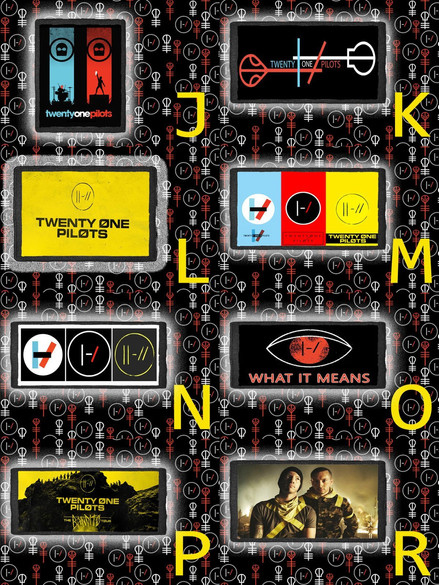  Naszywka TWENTY ONE PILOTS DUŻO WZORÓW