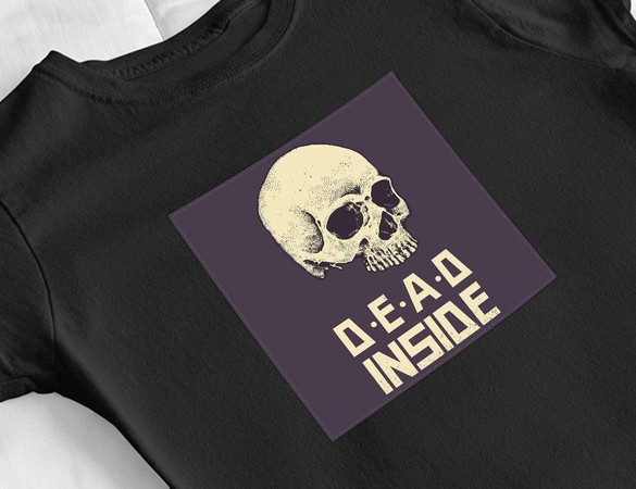 Bluzka damska z naszywką Skull : Dead inside