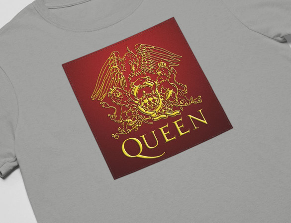 Koszulka z naszywką Queen logo red