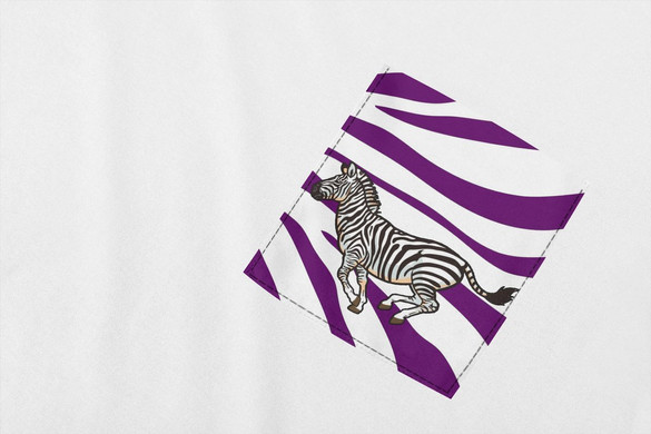 Koszulka z kieszonką SAFARI ZEBRA