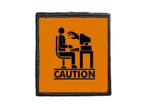 Naszywka CAUTION / PRZESTROGA