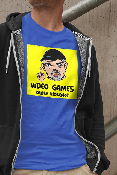 Koszulka z naszywką Video games...