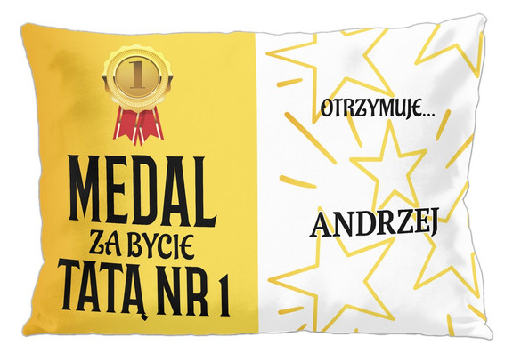 Poduszka Dla Taty MEDAL ZA BYCIE TATĄ