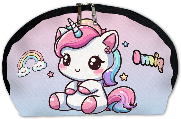 Kosmetyczka Jednorożec Kawaii z tęczą – słodki styl, idealna dla dziewczynki