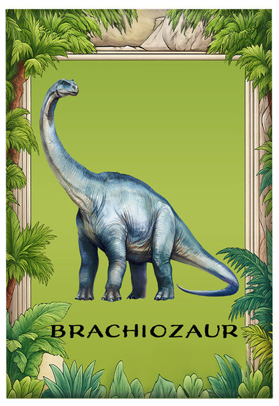 Magnes Dinozaury Brachiozaur z imieniem dziecka