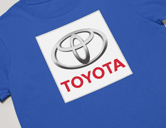 Koszulka z naszywką Toyota logo white