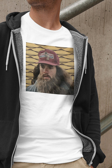 Koszulka z naszywką Forrest Gump beard