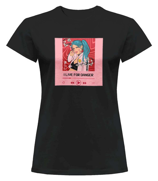 Bluzka damska z naszywką I live for danger