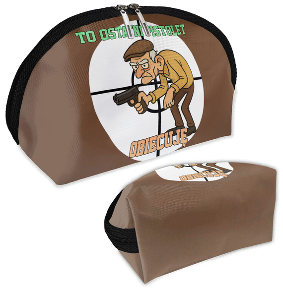 Kosmetyczka dla strzelca To ostatni Pistolet. Obiecuję