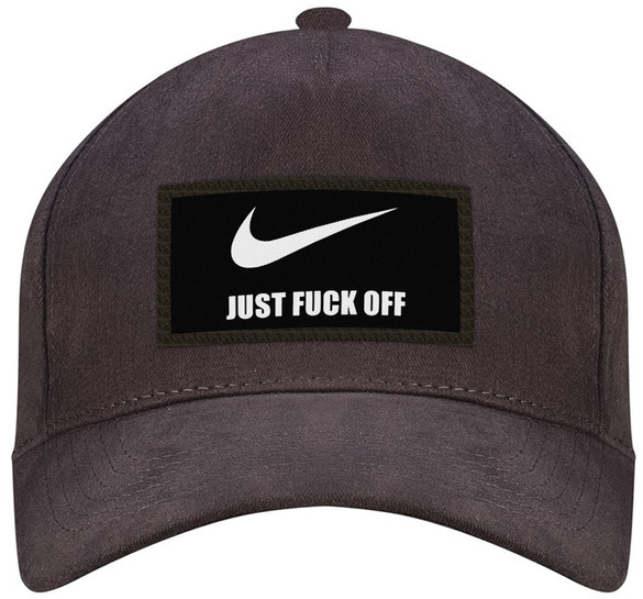 Czapka JUST FUCK OFF bejsbolówka z naszywką