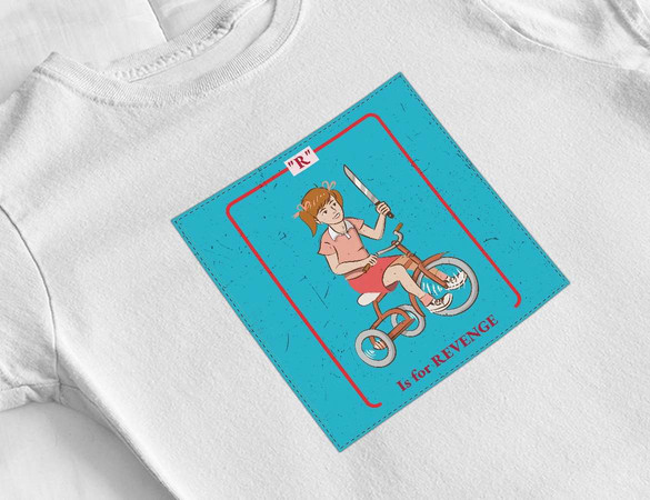 Bluzka damska z naszywką Is for revenge