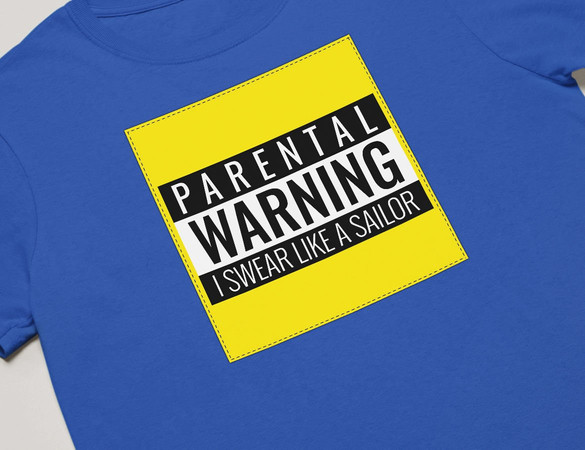 Koszulka z naszywką I swear like a sailor