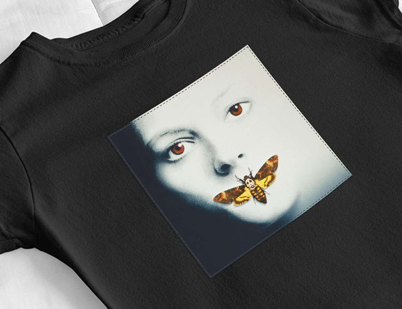 Bluzka damska z naszywką Milczenie owiec plakat