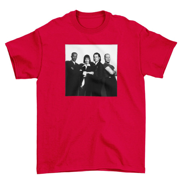 Koszulka z naszywką Pulp Fiction Squad 01