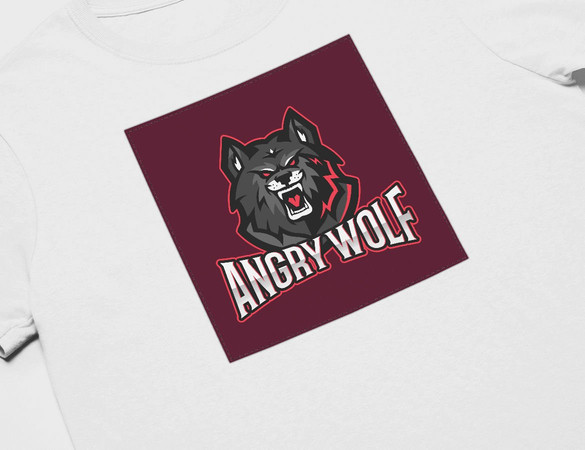 Koszulka z naszywką Angry Wolf