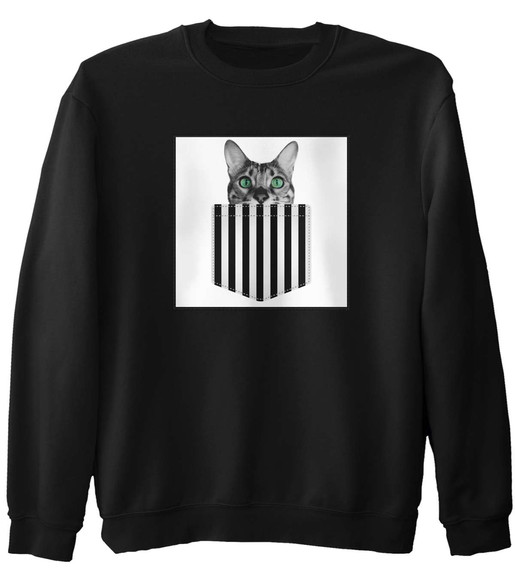 Bluza z naszywką Cat pocket