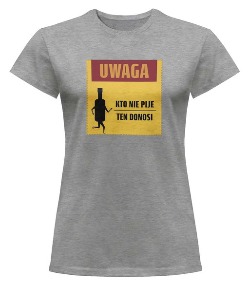 Bluzka damska z naszywką PRL- kto nie pije...