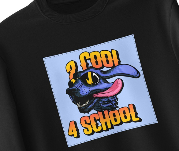Bluza z naszywką 2 cool 4 school