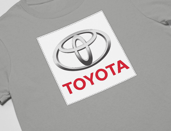 Koszulka z naszywką Toyota logo white