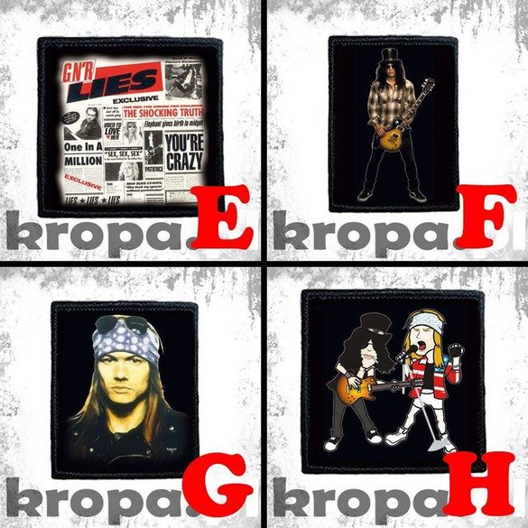 Naszywka Guns N’ Roses 10 x 10 cm Dużo Wzorów!
