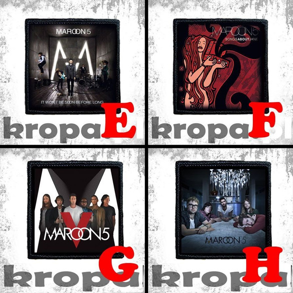 Naszywka MAROON 5 10 x 10 cm  Dużo Wzorów!