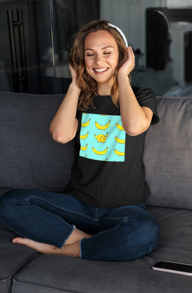 Bluzka damska z naszywką Banana