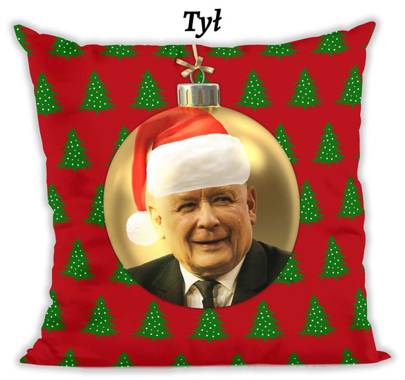 Poduszka prezes Jarosław PIS świąteczna śmieszna