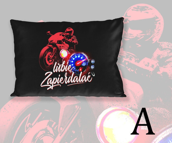 Poduszka LUBIĘ ZAPIE*DALAĆ  60x40cm WZORY