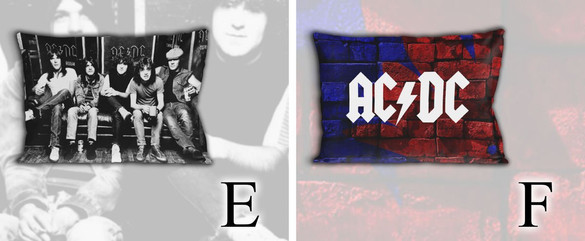 Zestaw AC/DC poduszka+kubek+GRATIS  WZORY