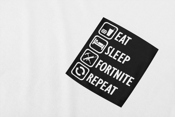Koszulka z kieszonką Eat Sleep Fortnite ..