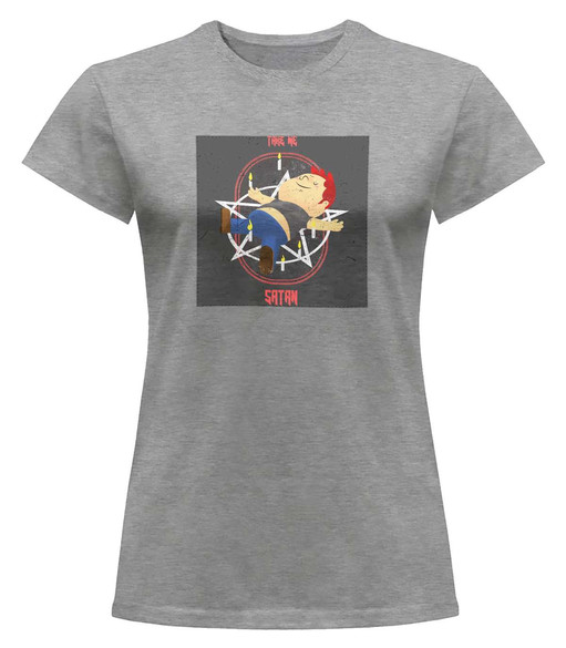 Bluzka damska z naszywką Take me satan