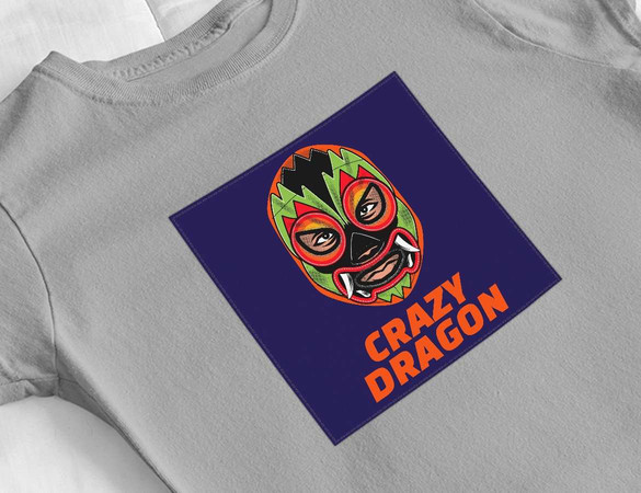 Bluzka damska z naszywką Crazy Dragon