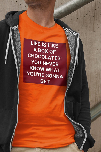 Koszulka z naszywką Forrest G. life is like