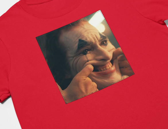 Koszulka z naszywką Joker Happy face