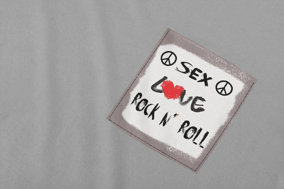 Koszulka z kieszonką SEX LOVE N' ROCK ROLL