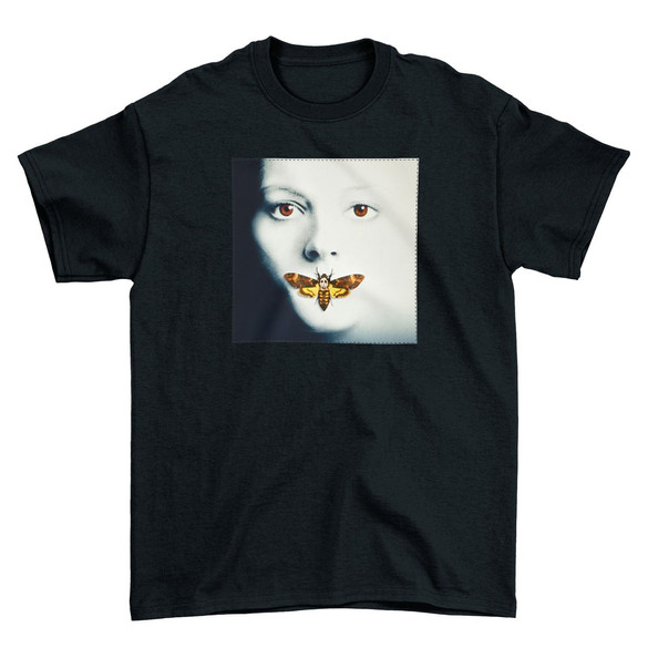 Koszulka z naszywką Milczenie owiec plakat